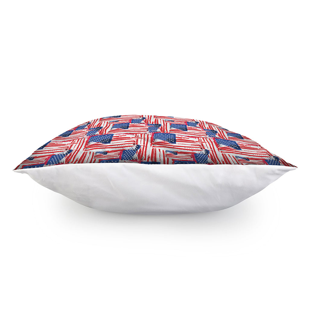 Abstract American Flag Print Pillow Cover