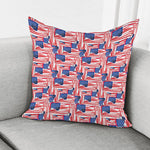 Abstract American Flag Print Pillow Cover