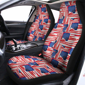 Abstract American Flag Print Universal Fit Car Seat Covers