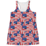 Abstract American Flag Print Women's Racerback Tank Top