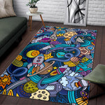 Abstract Cartoon Galaxy Space Print Area Rug GearFrost