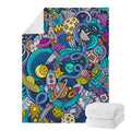 Abstract Cartoon Galaxy Space Print Blanket
