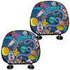 Abstract Cartoon Galaxy Space Print Car Headrest Covers