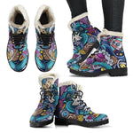 Abstract Cartoon Galaxy Space Print Comfy Boots GearFrost