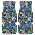 Abstract Cartoon Galaxy Space Print Front and Back Car Floor Mats
