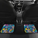 Abstract Cartoon Galaxy Space Print Front and Back Car Floor Mats