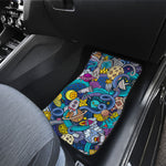 Abstract Cartoon Galaxy Space Print Front and Back Car Floor Mats