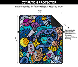 Abstract Cartoon Galaxy Space Print Futon Protector