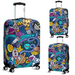 Abstract Cartoon Galaxy Space Print Luggage Cover GearFrost