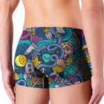 Abstract Cartoon Galaxy Space Print Men's Boxer Briefs