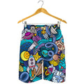 Abstract Cartoon Galaxy Space Print Men's Shorts
