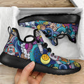 Abstract Cartoon Galaxy Space Print Mesh Knit Shoes