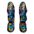 Abstract Cartoon Galaxy Space Print Muay Thai Shin Guards
