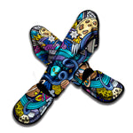 Abstract Cartoon Galaxy Space Print Muay Thai Shin Guard