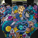 Abstract Cartoon Galaxy Space Print Pet Car Back Seat Cover