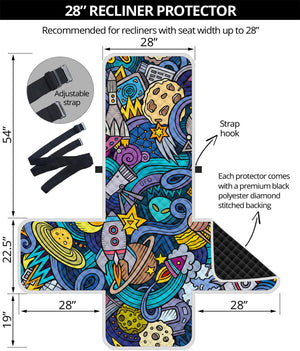 Abstract Cartoon Galaxy Space Print Recliner Protector