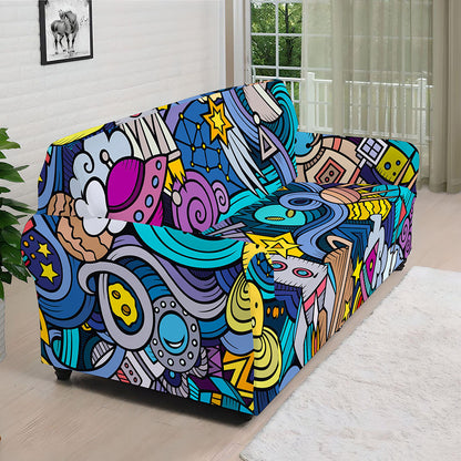 Abstract Cartoon Galaxy Space Print Sofa Cover