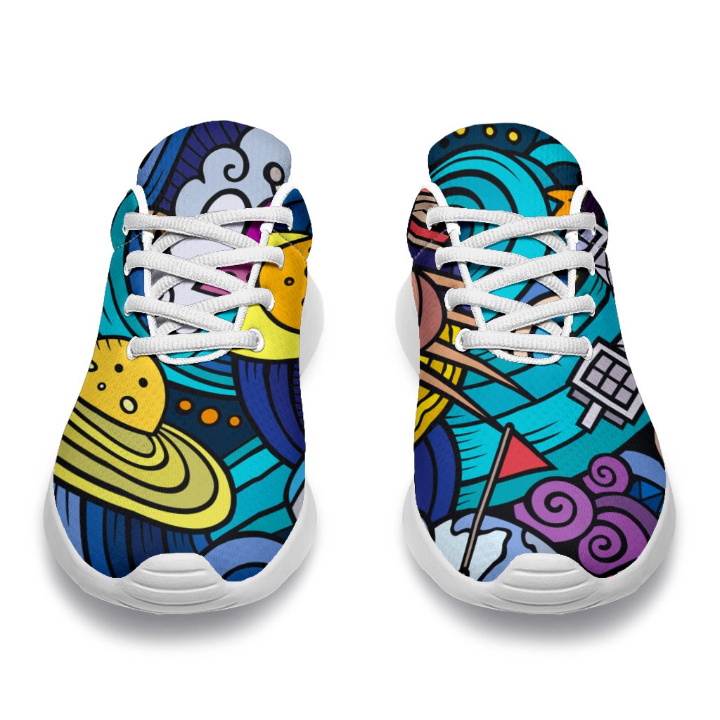 Abstract Cartoon Galaxy Space Print Sport Shoes GearFrost