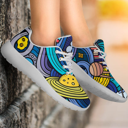 Abstract Cartoon Galaxy Space Print Sport Shoes GearFrost