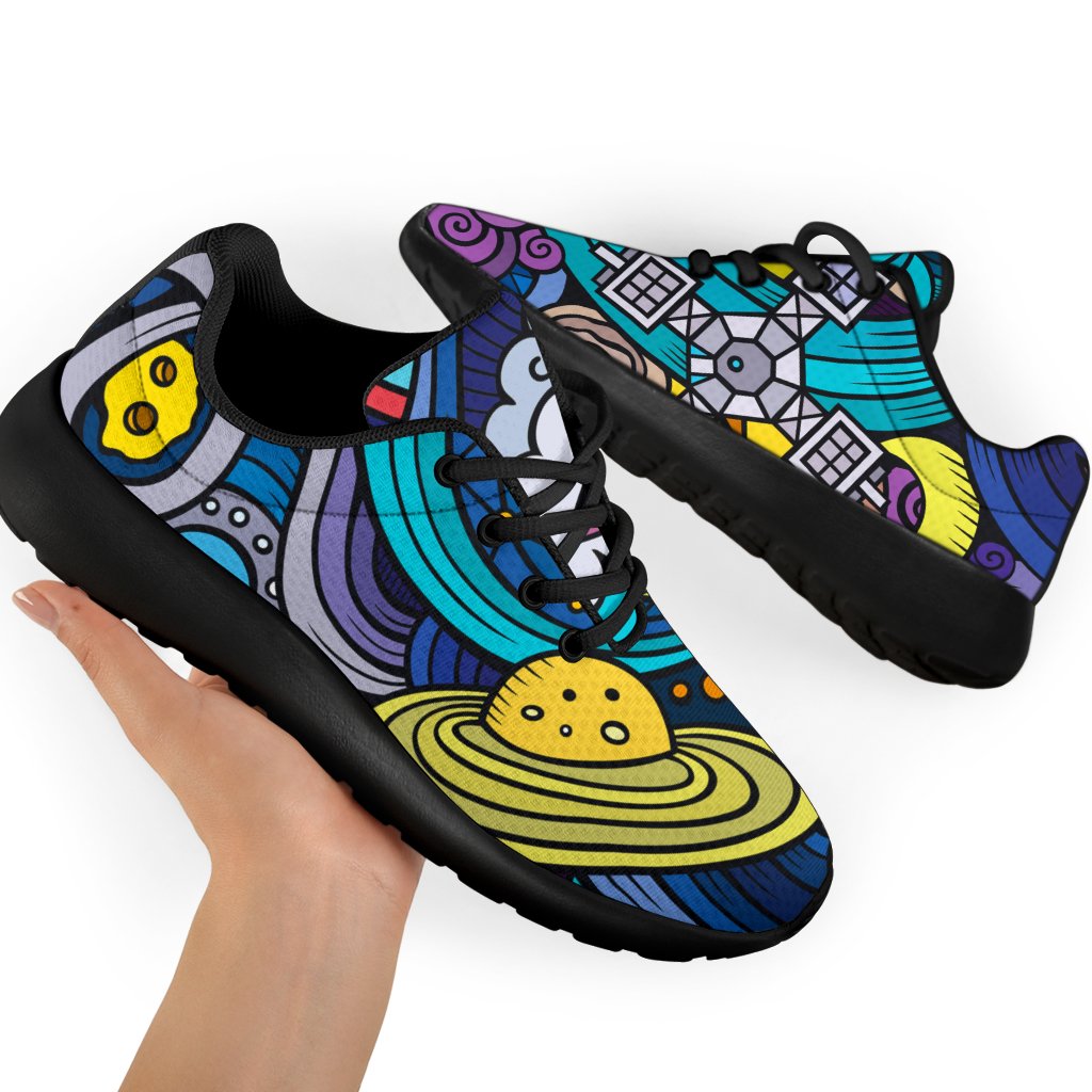 Abstract Cartoon Galaxy Space Print Sport Shoes GearFrost