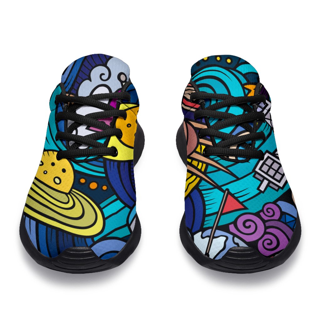 Abstract Cartoon Galaxy Space Print Sport Shoes GearFrost