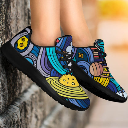 Abstract Cartoon Galaxy Space Print Sport Shoes GearFrost