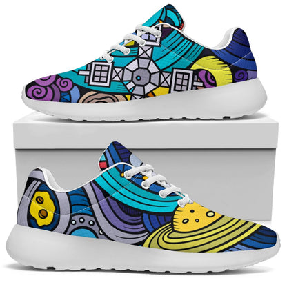 Abstract Cartoon Galaxy Space Print Sport Shoes GearFrost