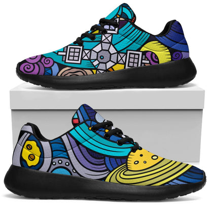 Abstract Cartoon Galaxy Space Print Sport Shoes GearFrost