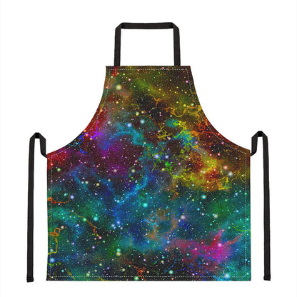 Abstract Colorful Galaxy Space Print Apron