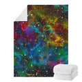 Abstract Colorful Galaxy Space Print Blanket