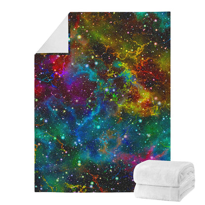 Abstract Colorful Galaxy Space Print Blanket