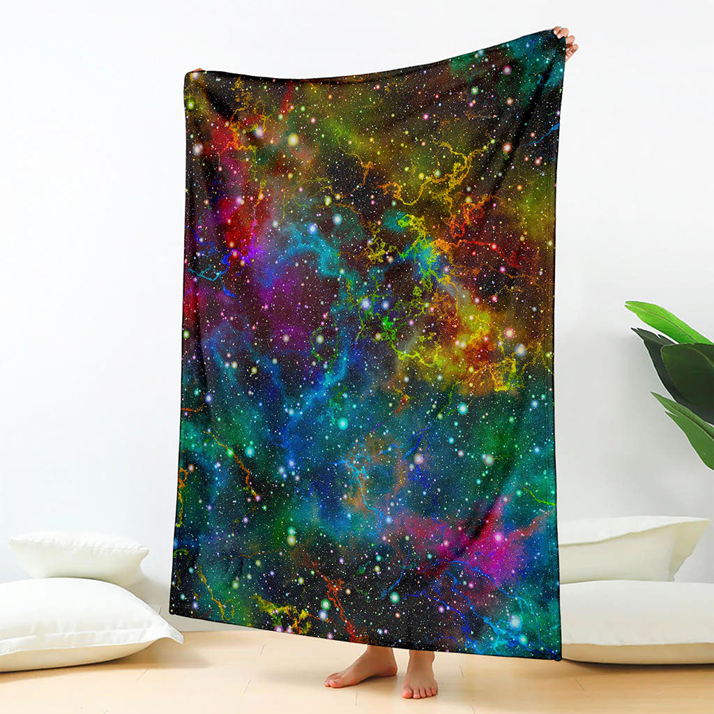 Abstract Colorful Galaxy Space Print Blanket
