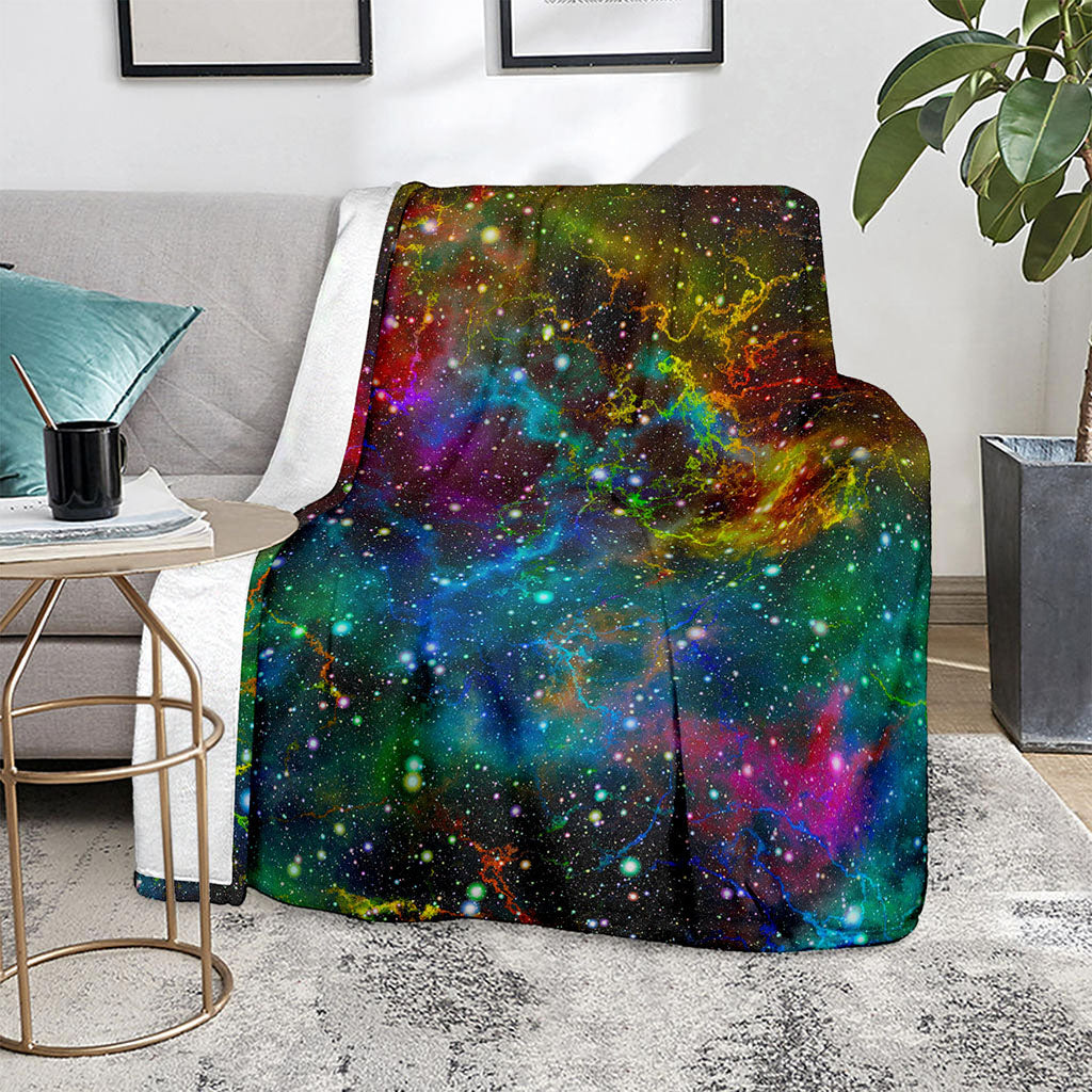 Abstract Colorful Galaxy Space Print Blanket
