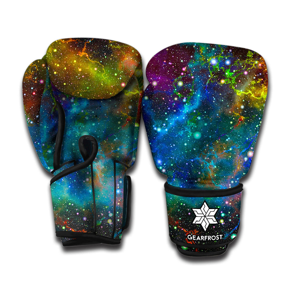 Abstract Colorful Galaxy Space Print Boxing Gloves