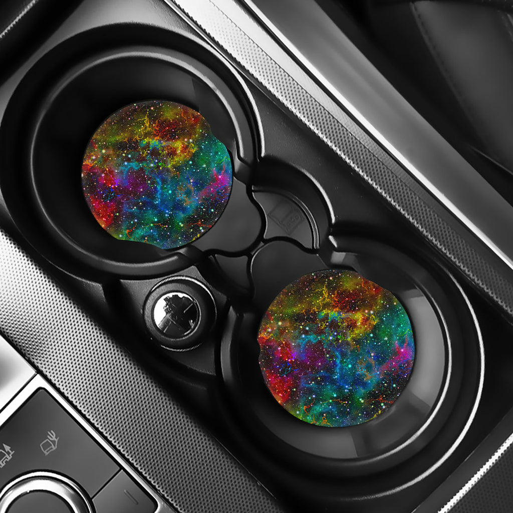 Abstract Colorful Galaxy Space Print Car Coasters