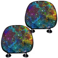 Abstract Colorful Galaxy Space Print Car Headrest Covers