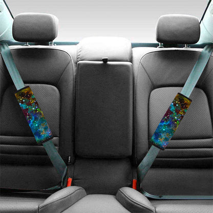 Abstract Colorful Galaxy Space Print Car Seat Belt Covers