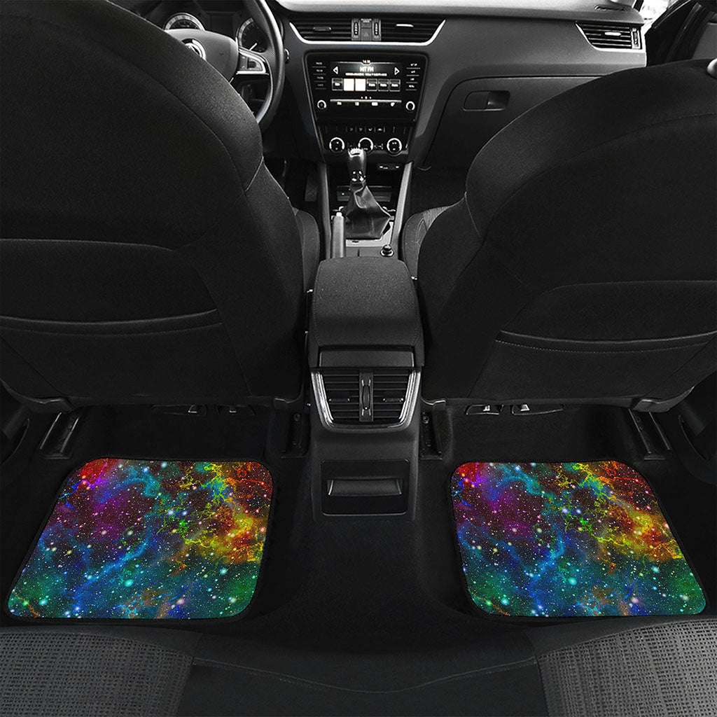 Abstract Colorful Galaxy Space Print Front and Back Car Floor Mats