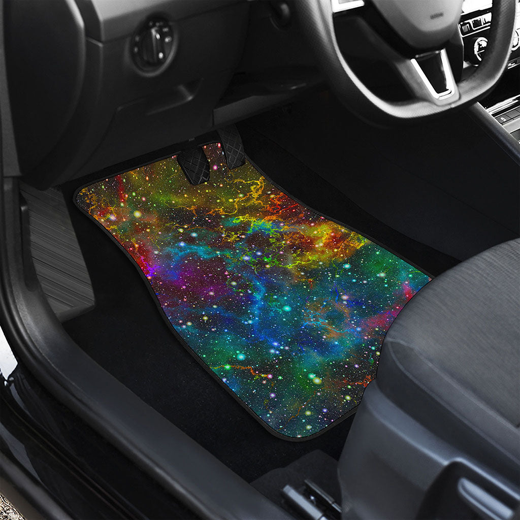 Abstract Colorful Galaxy Space Print Front and Back Car Floor Mats