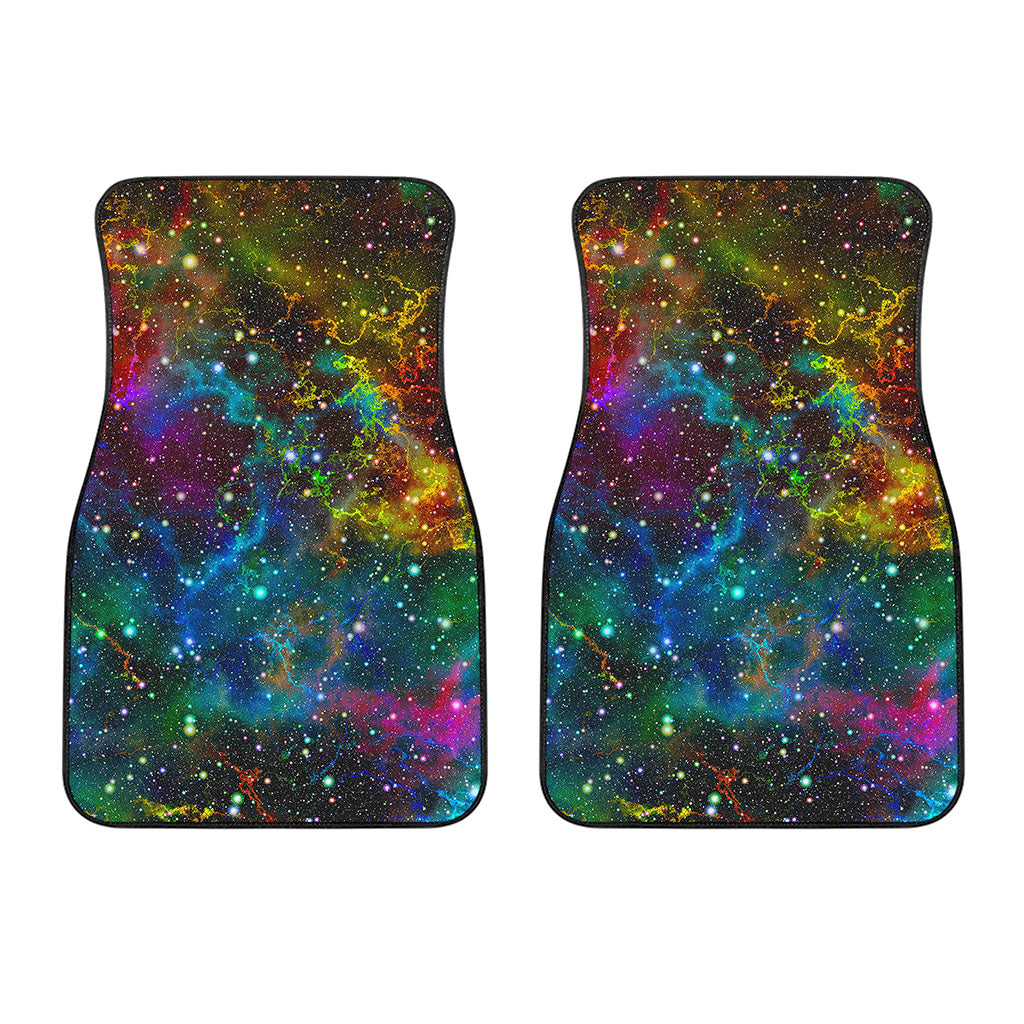 Abstract Colorful Galaxy Space Print Front Car Floor Mats