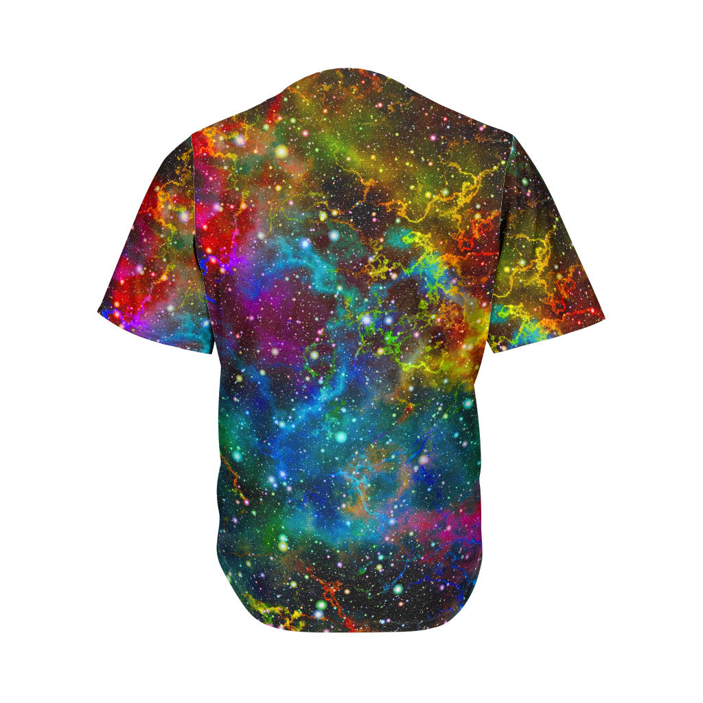 Abstract Colorful Galaxy Space Print Men's Baseball Jersey