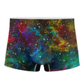 Abstract Colorful Galaxy Space Print Men's Boxer Briefs