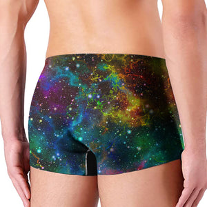 Abstract Colorful Galaxy Space Print Men's Boxer Briefs