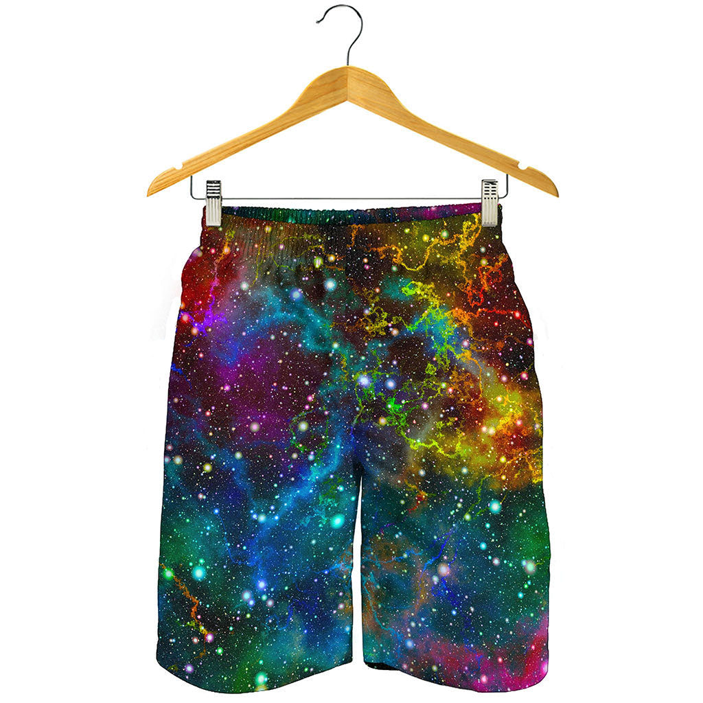 Abstract Colorful Galaxy Space Print Men's Shorts
