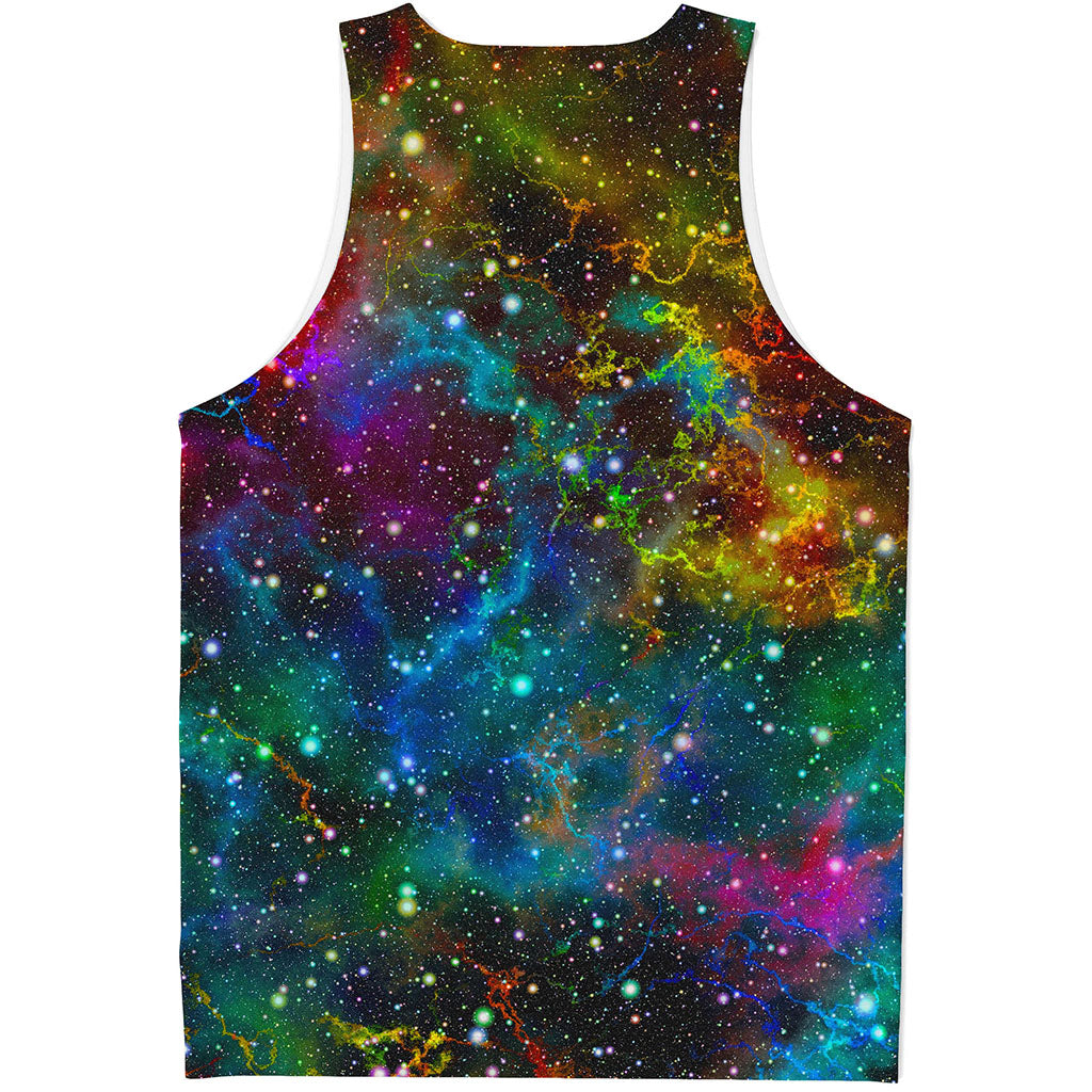 Abstract Colorful Galaxy Space Print Men's Tank Top