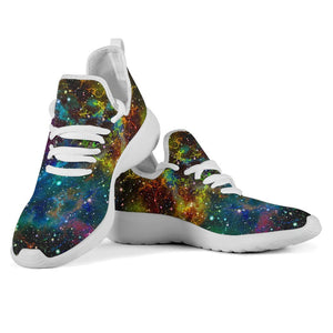 Abstract Colorful Galaxy Space Print Mesh Knit Shoes GearFrost