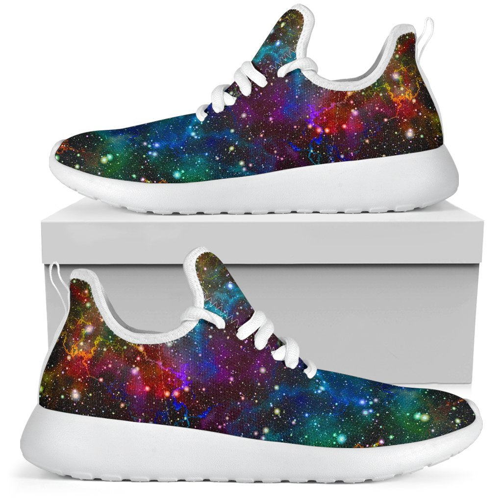 Abstract Colorful Galaxy Space Print Mesh Knit Shoes GearFrost