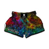 Abstract Colorful Galaxy Space Print Muay Thai Boxing Shorts