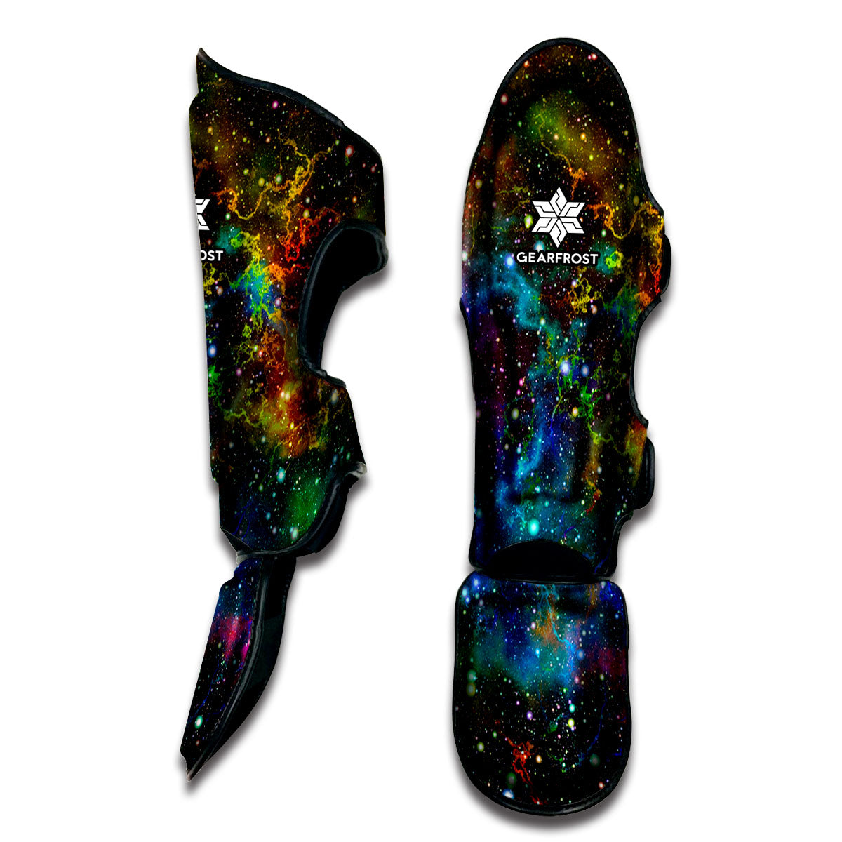 Abstract Colorful Galaxy Space Print Muay Thai Shin Guard