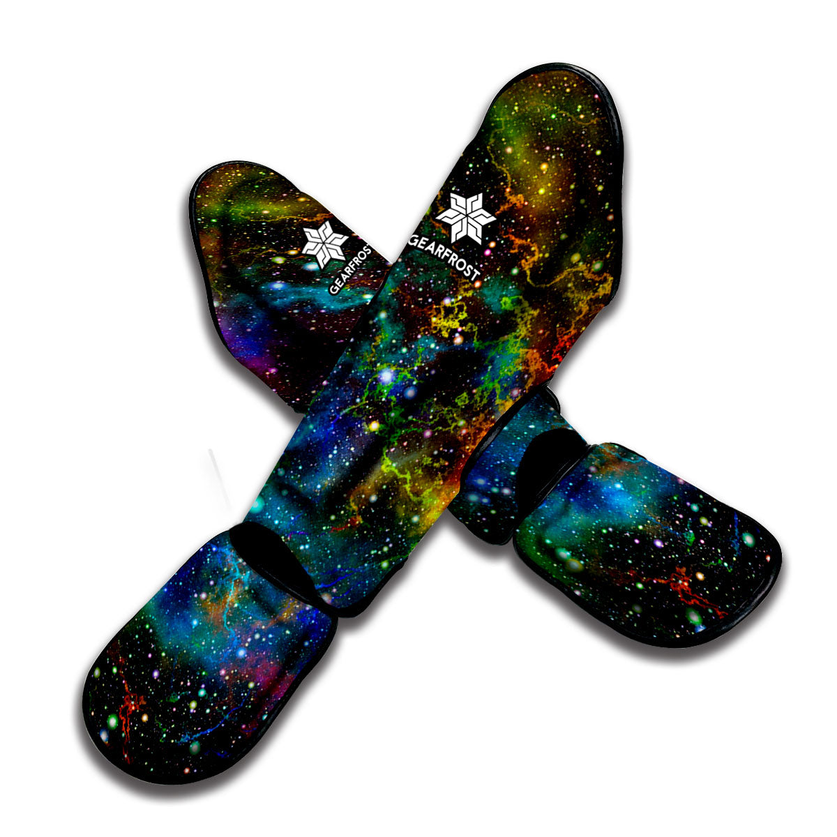 Abstract Colorful Galaxy Space Print Muay Thai Shin Guard